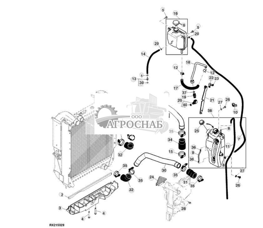 Шланг радиатора, двигатель объемом 6,8 L 